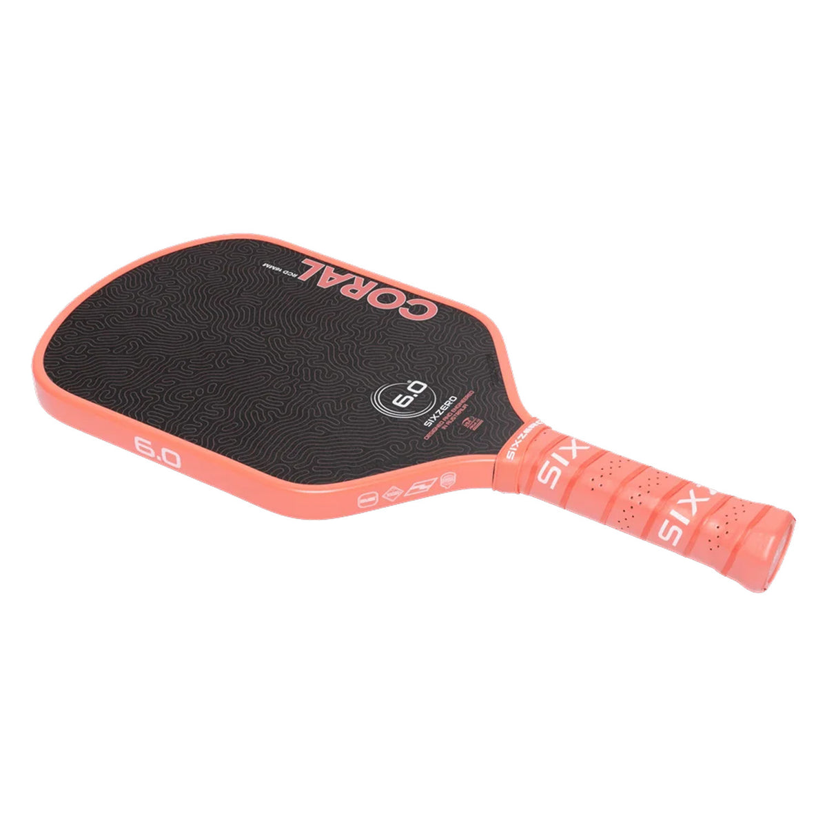 Six Zero Coral 16mm Pickleball Paddle