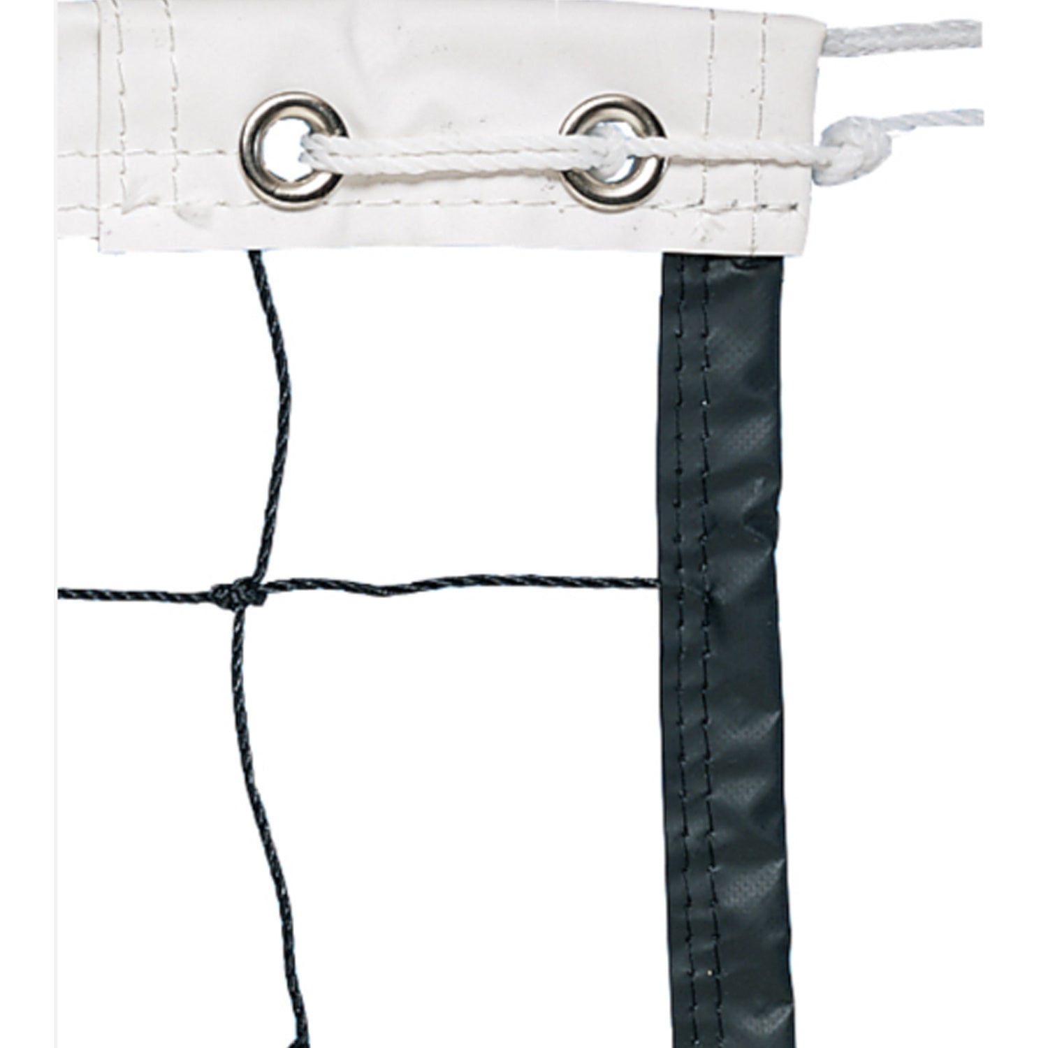 Filet de volleyball en tresse avec câble en polyrope de 6 mm et ruban adhésif sur les côtés et le dessous