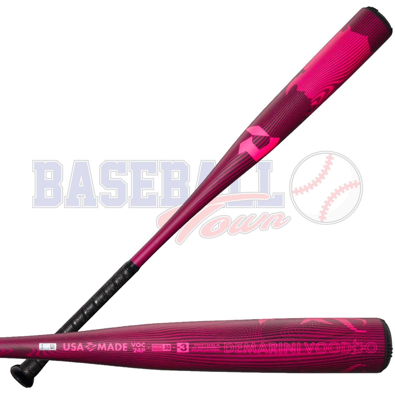 2024 Demarini Neon Pink Voodoo One BBCOR Baseball Bat (-3)