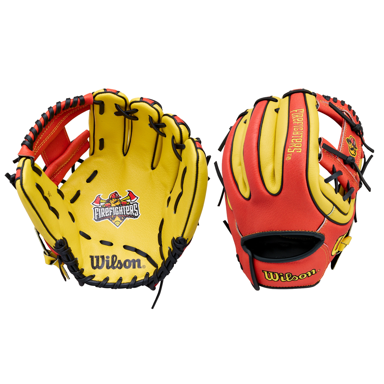 Wilson Firefighters 11" Bananaball Tour Staff Youth Baseball Glove